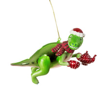 Load image into Gallery viewer, Tea Rex Shaped Christmas Tree Bauble-ad&amp;i