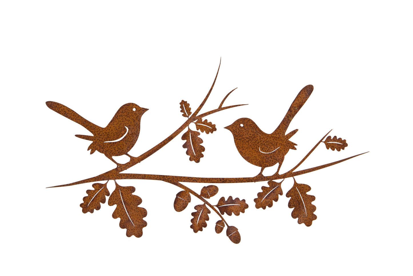 Oak Branch Rusty Metal Wall Plaque - ad&i