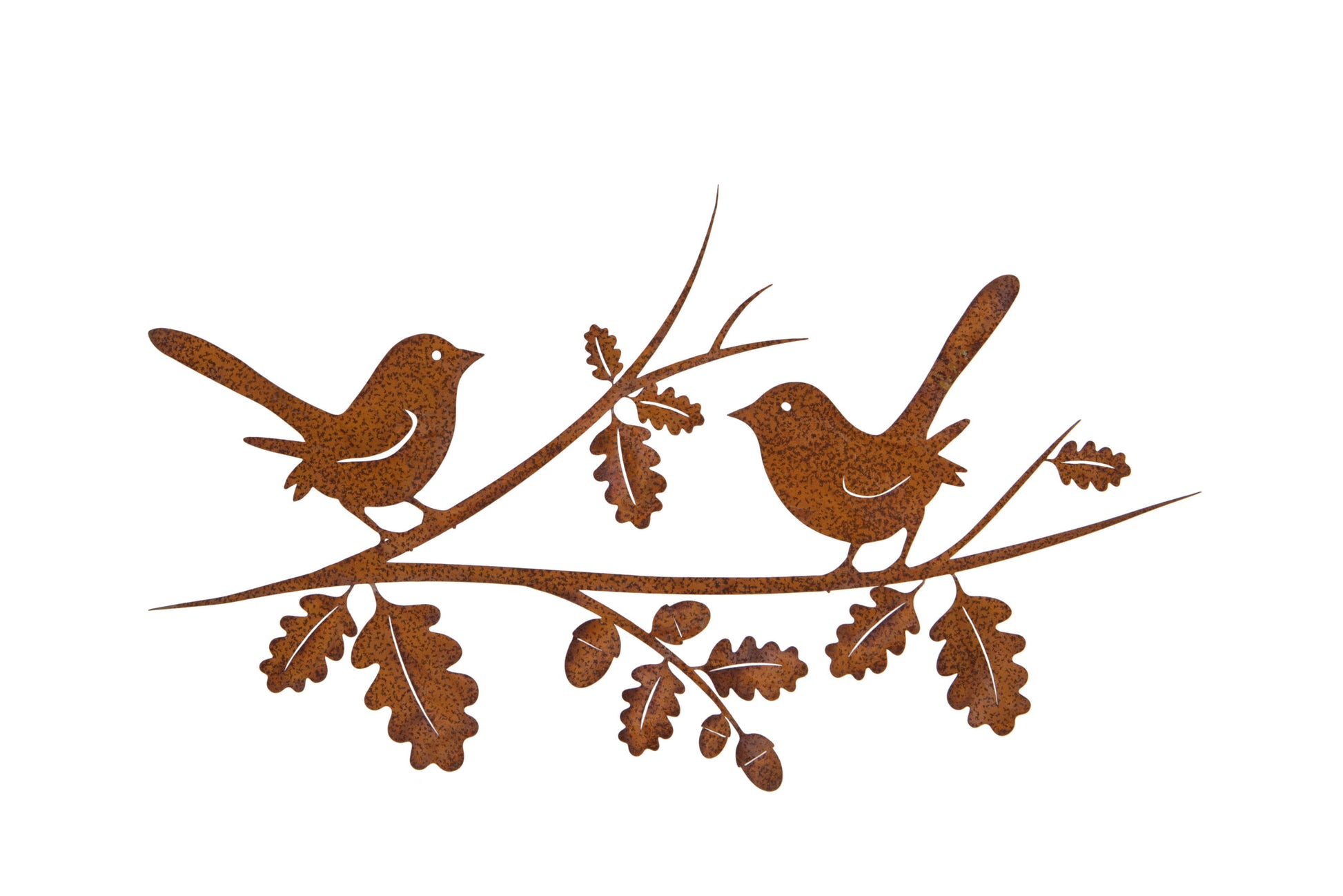 Oak Branch Rusty Metal Wall Plaque - ad&i