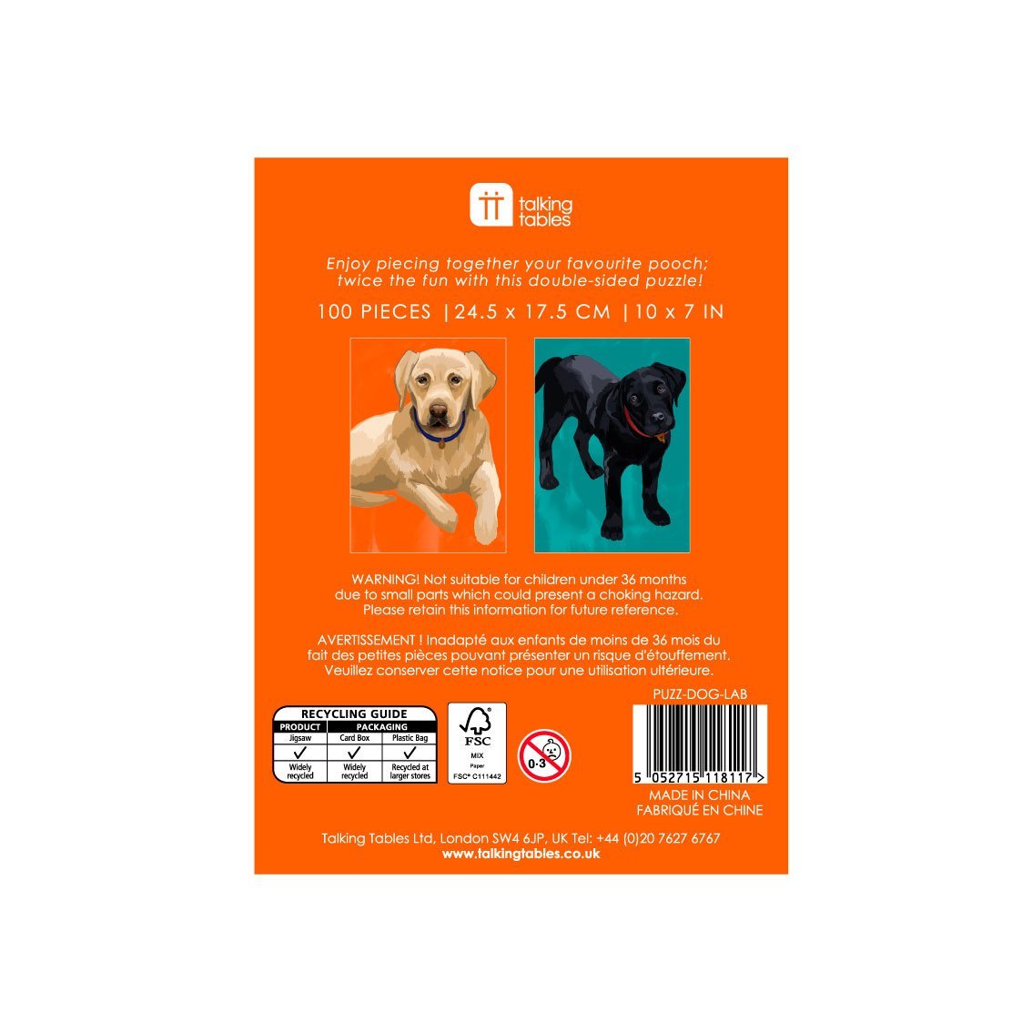 Labrador Double Sided 100 Piece Jigsaw Puzzle-ad&i