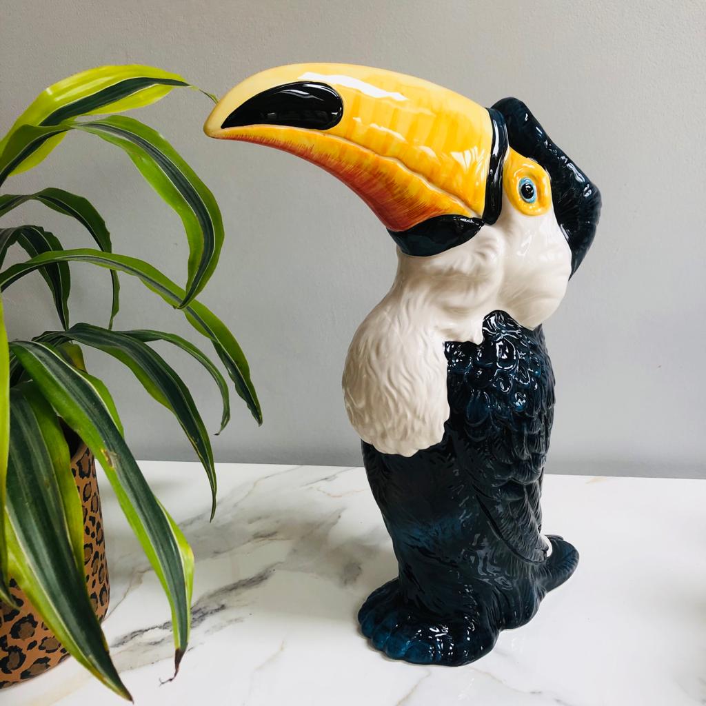 Large Ceramic Toucan Head Vase - ad&i