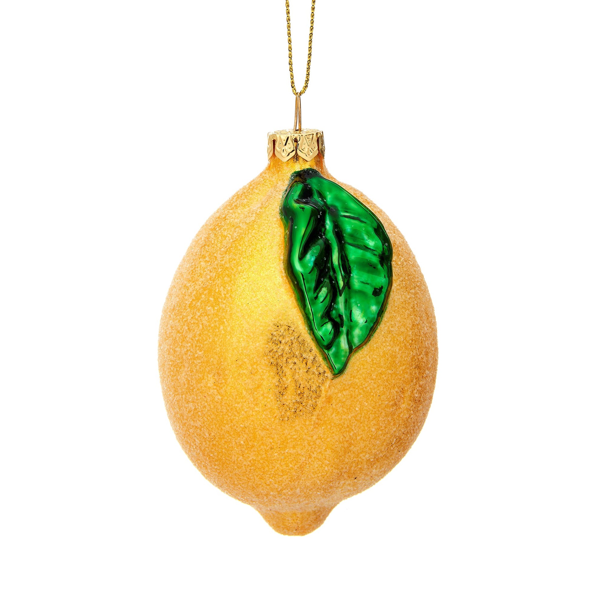 Shimmering Lemon Shaped Christmas Tree Bauble-ad&i