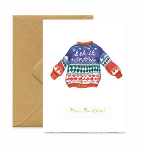 Let it Snow Jumper Christmas Card-ad&i