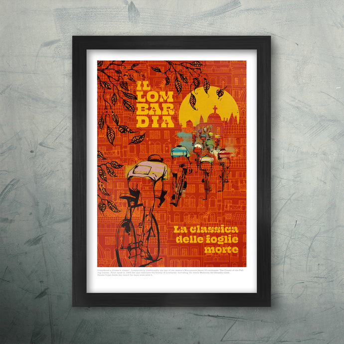 Lombardia - Cycling Race of the Falling Leaves A3 Poster Print - ad&i