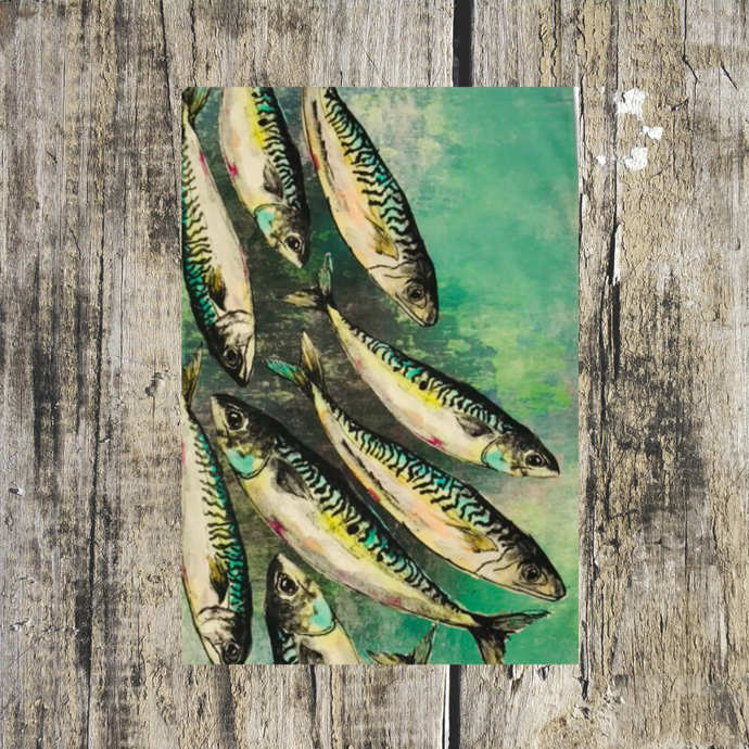 Mackerel Shoal Tea Towel - ad&i