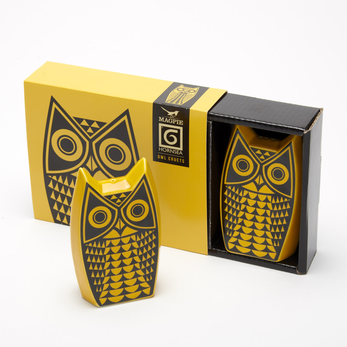 Magpie x Hornsea Yellow Owl Salt and Pepper Shaker Set - ad&i