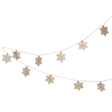 Load image into Gallery viewer, Midnight Forest Wooden Snowflake Christmas Garland - ad&amp;i