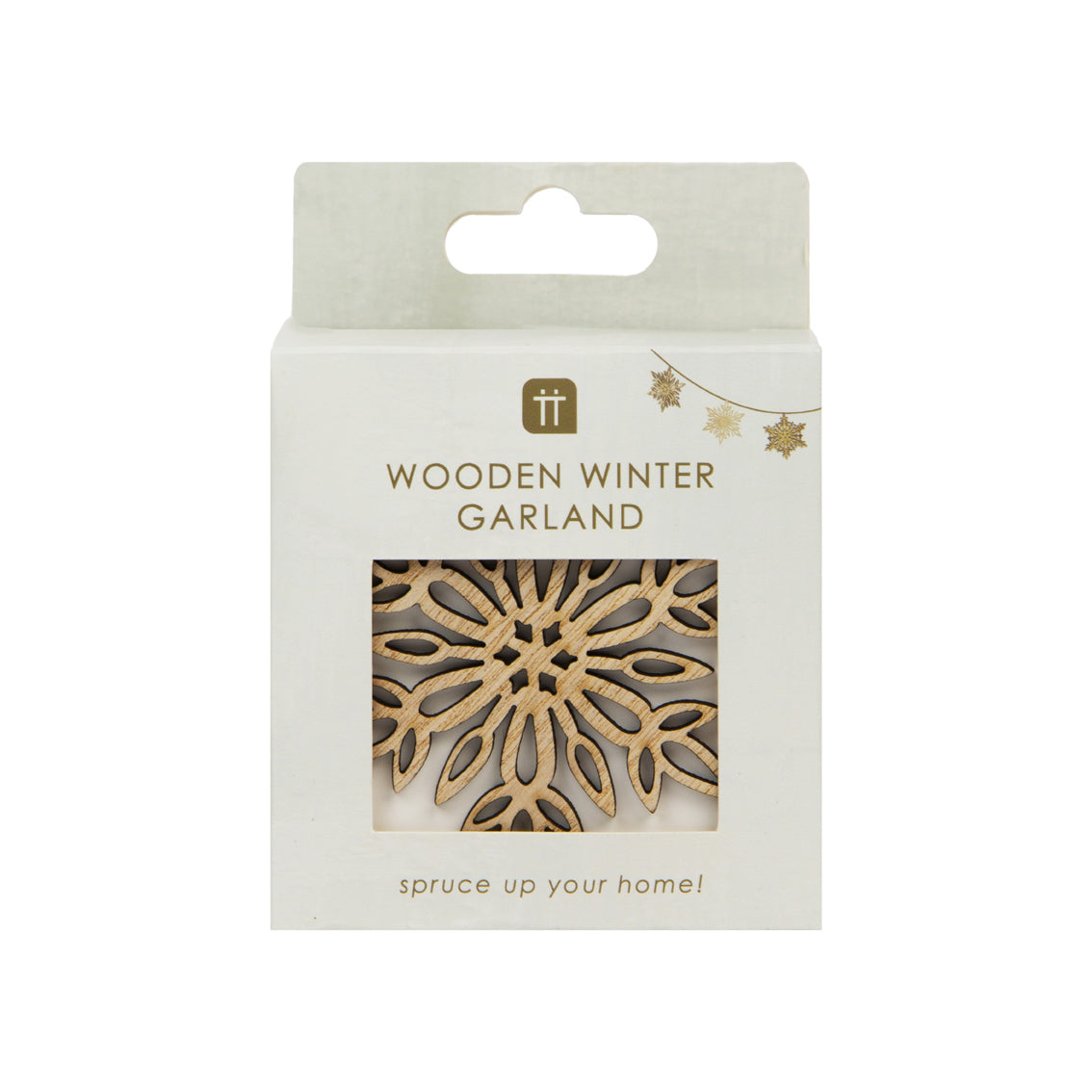Midnight Forest Wooden Snowflake Christmas Garland - ad&i
