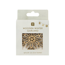 Load image into Gallery viewer, Midnight Forest Wooden Snowflake Christmas Garland - ad&amp;i