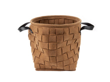 Load image into Gallery viewer, Felt Round Storage Bag with Leather Handles - ad&amp;i
