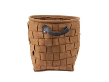 Load image into Gallery viewer, Felt Round Storage Bag with Leather Handles - ad&amp;i