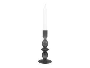 Black Bubbles Glass Candlestick Holder - ad&i