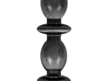 Load image into Gallery viewer, Black Bubbles Glass Candlestick Holder - ad&amp;i