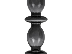 Black Bubbles Glass Candlestick Holder - ad&i