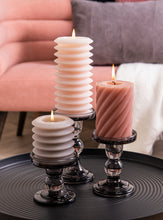 Load image into Gallery viewer, Glass Art Coloured Glass Candlestick Holder - ad&amp;i