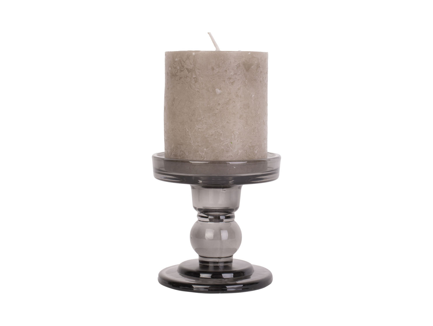 Glass Art Coloured Glass Candlestick Holder - ad&i