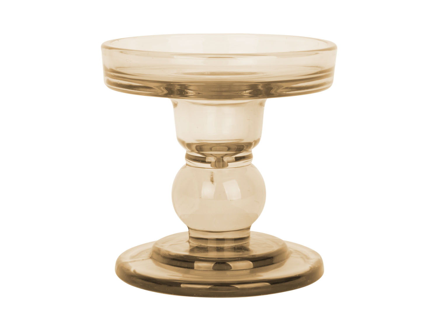 Glass Art Coloured Glass Candlestick Holder - ad&i