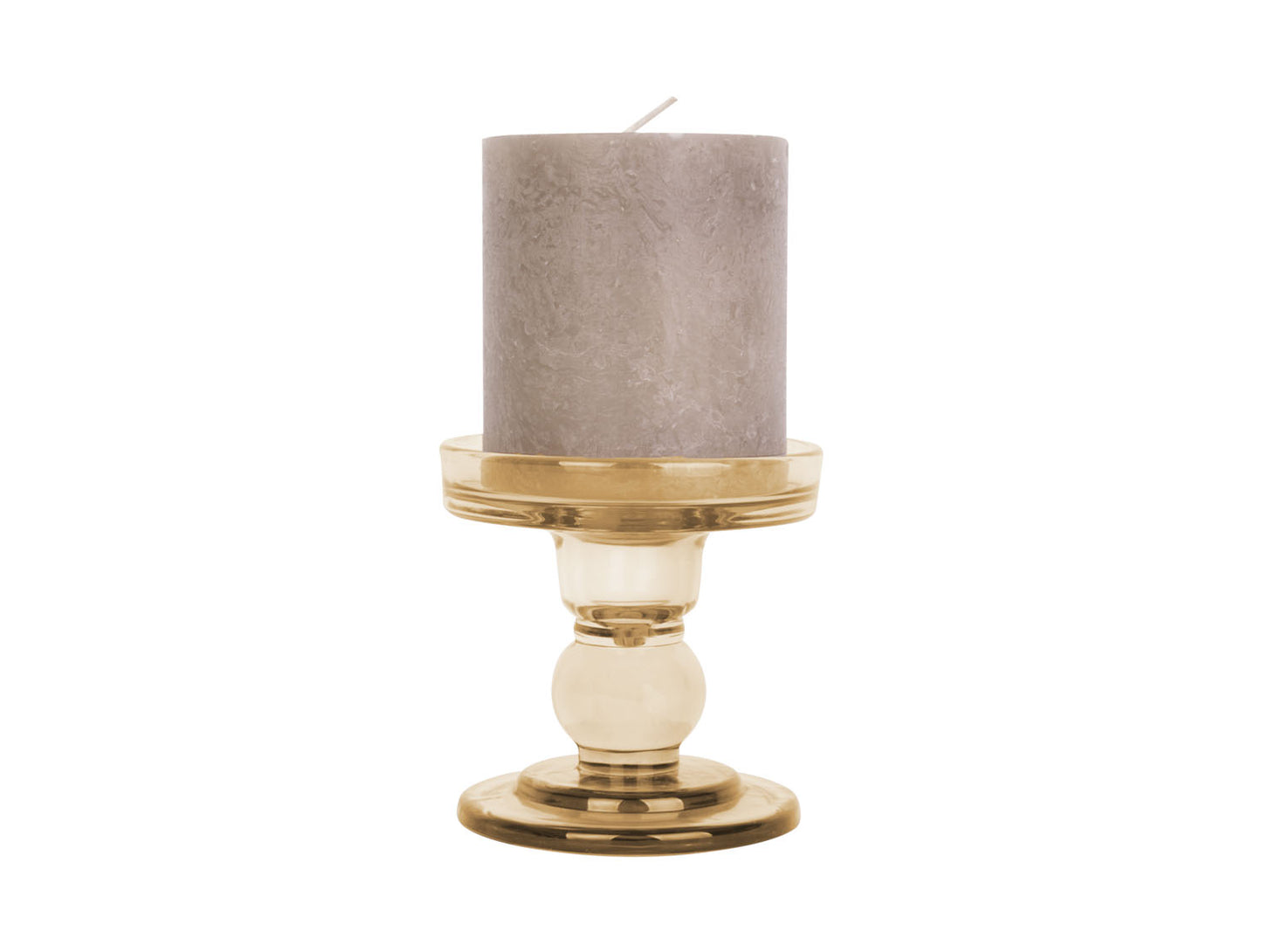 Glass Art Coloured Glass Candlestick Holder - ad&i