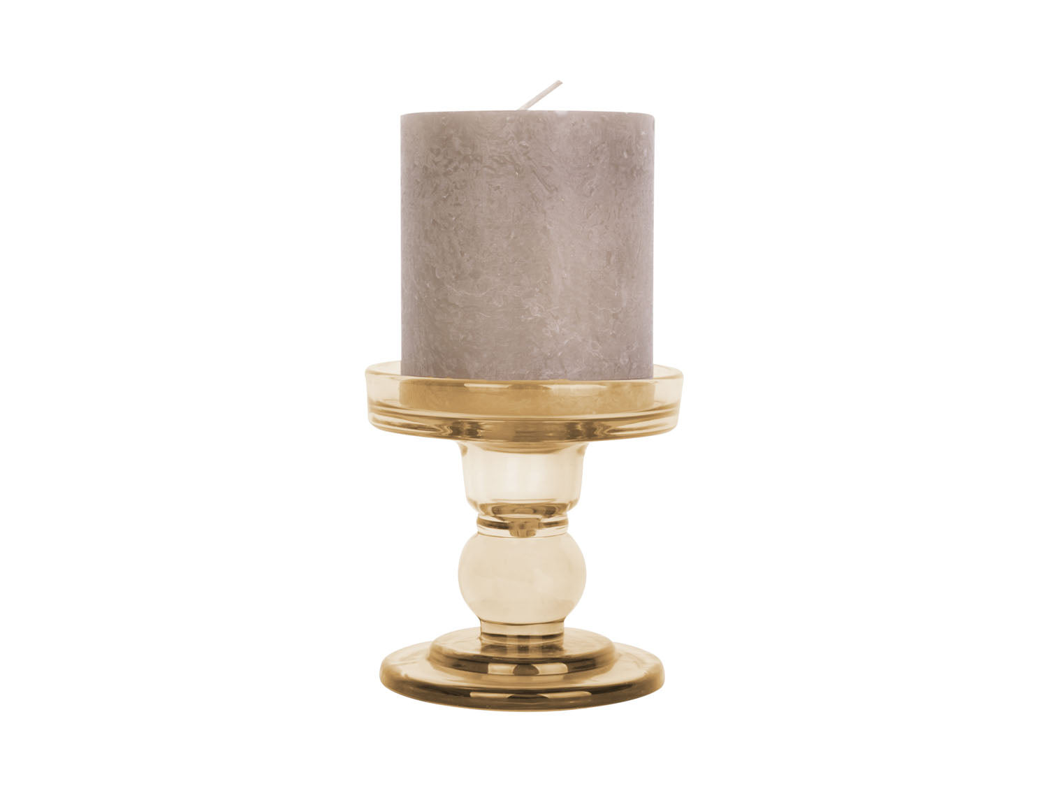 Glass Art Coloured Glass Candlestick Holder - ad&i