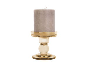 Glass Art Coloured Glass Candlestick Holder - ad&i
