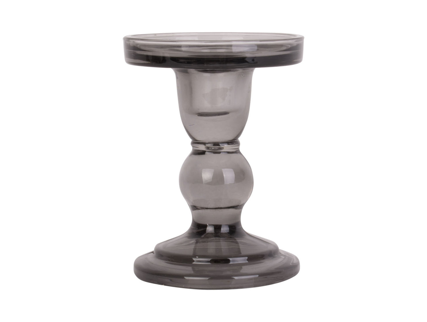Glass Art Coloured Glass Candlestick Holder - ad&i