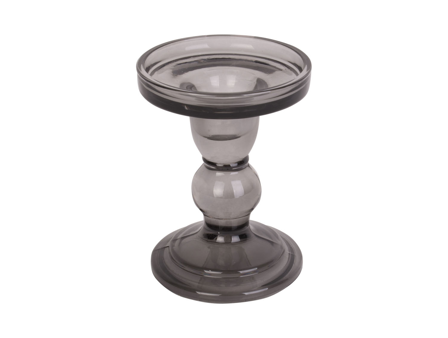 Glass Art Coloured Glass Candlestick Holder - ad&i