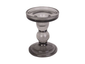 Glass Art Coloured Glass Candlestick Holder - ad&i