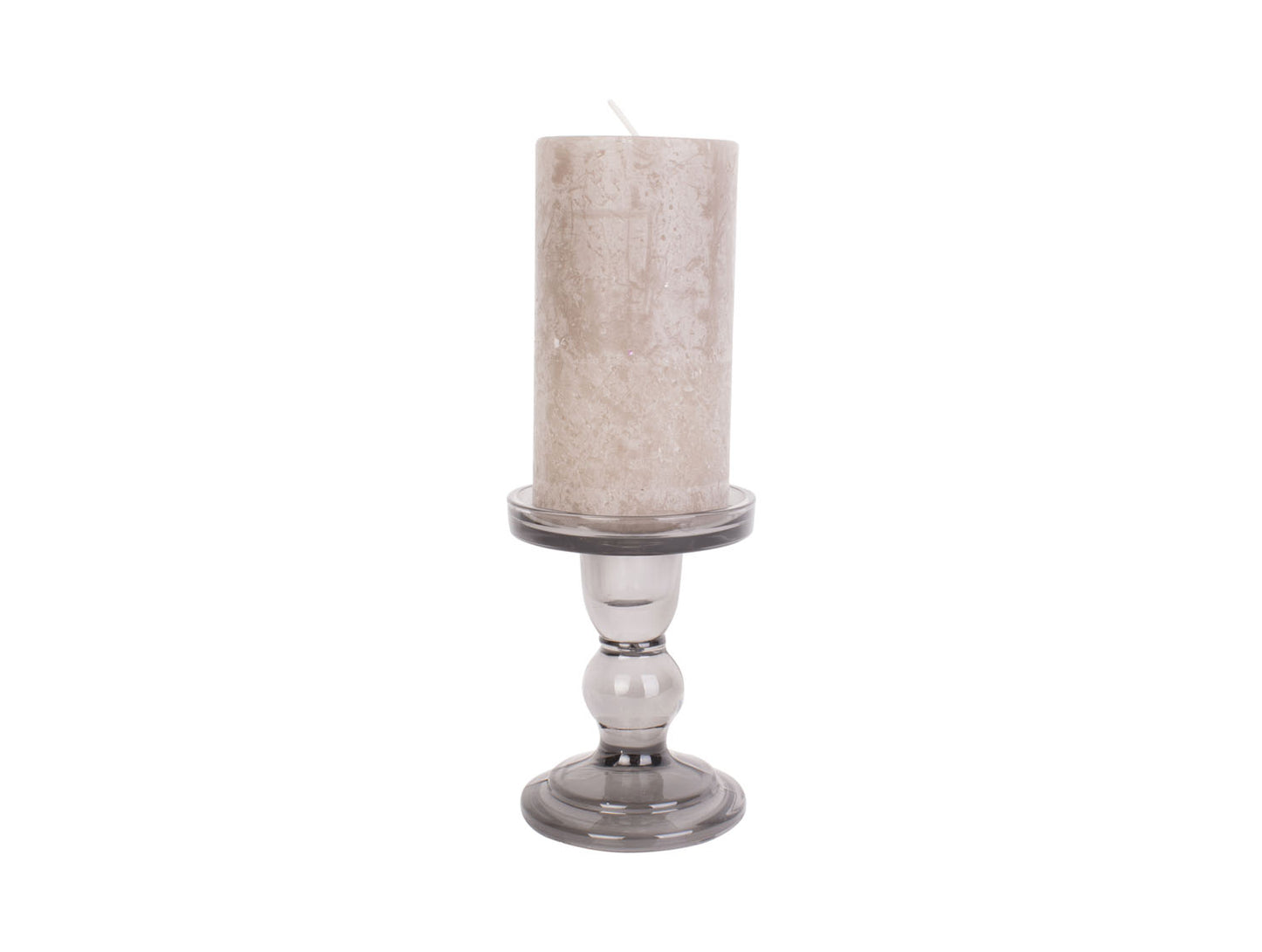 Glass Art Coloured Glass Candlestick Holder - ad&i
