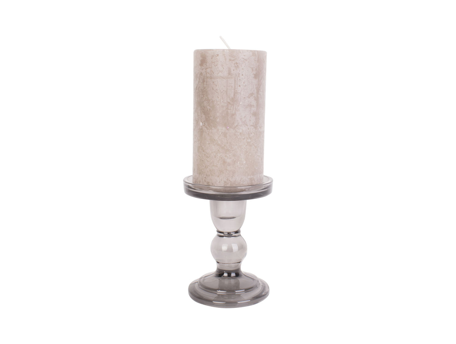 Glass Art Coloured Glass Candlestick Holder - ad&i