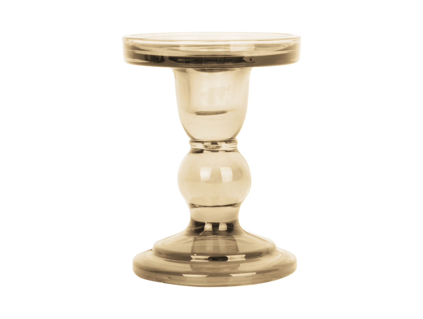 Glass Art Coloured Glass Candlestick Holder - ad&i