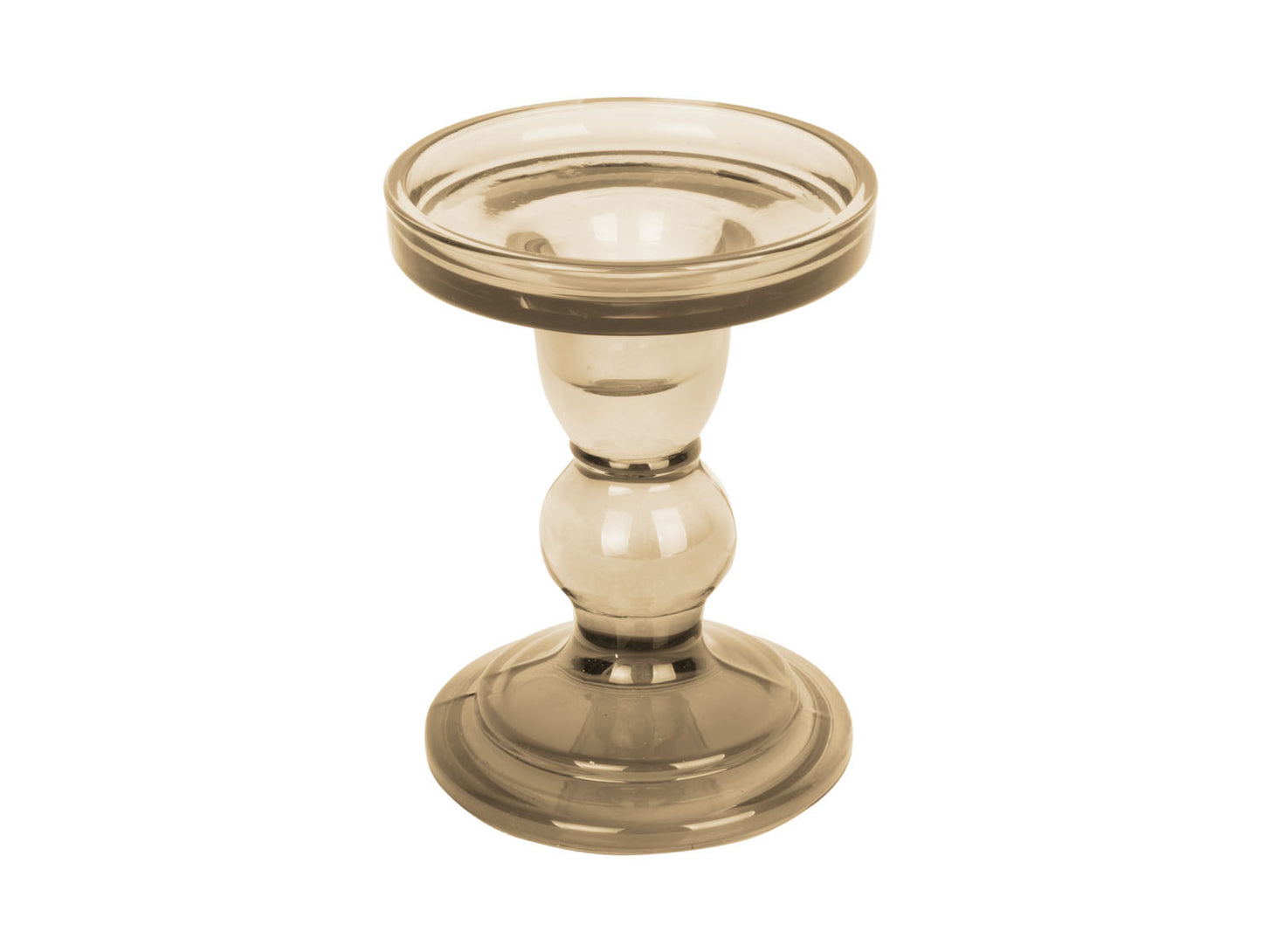 Glass Art Coloured Glass Candlestick Holder - ad&i