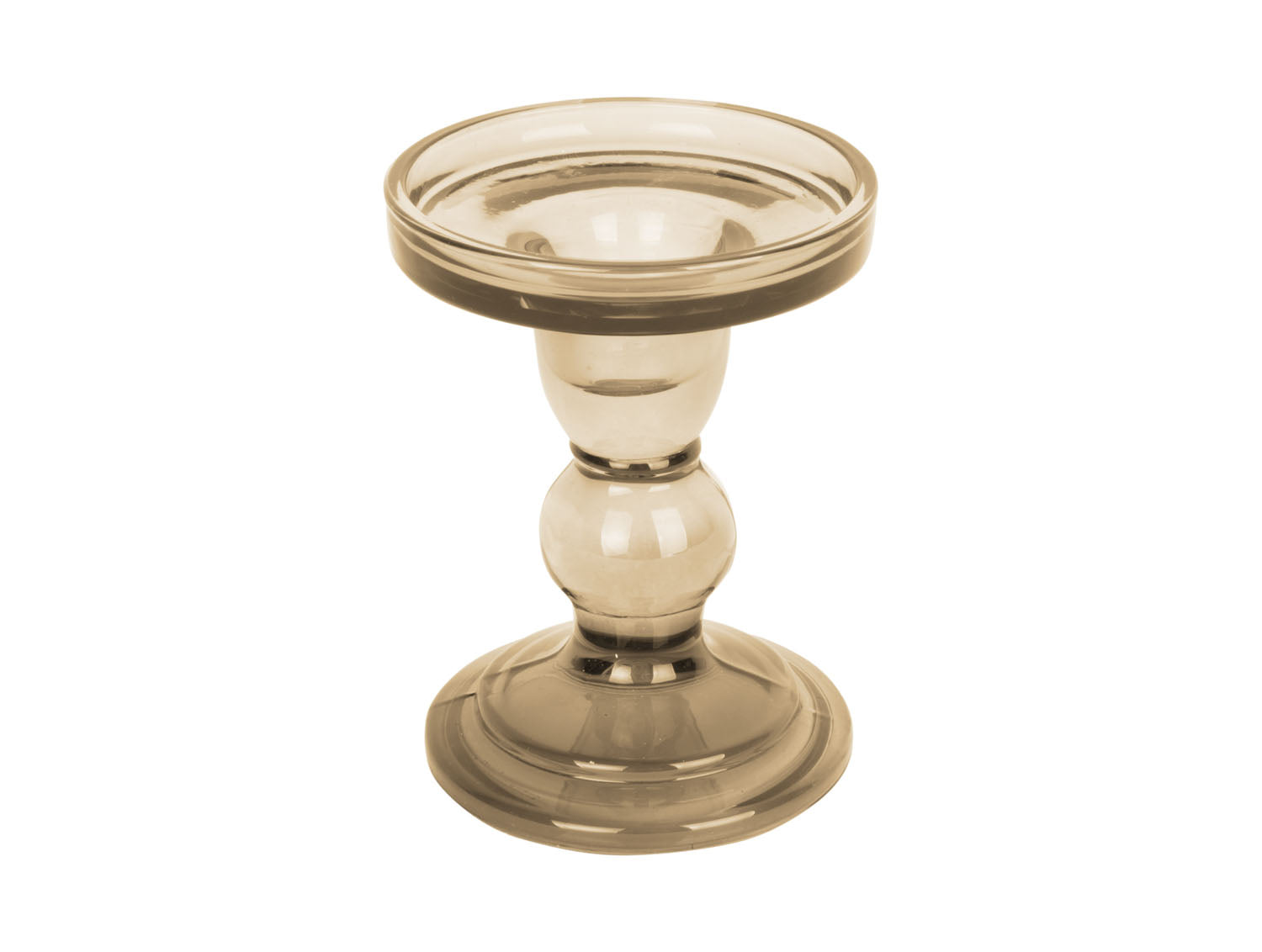 Glass Art Coloured Glass Candlestick Holder - ad&i
