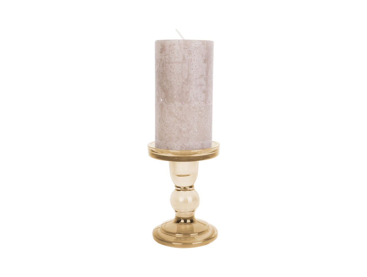 Glass Art Coloured Glass Candlestick Holder - ad&i