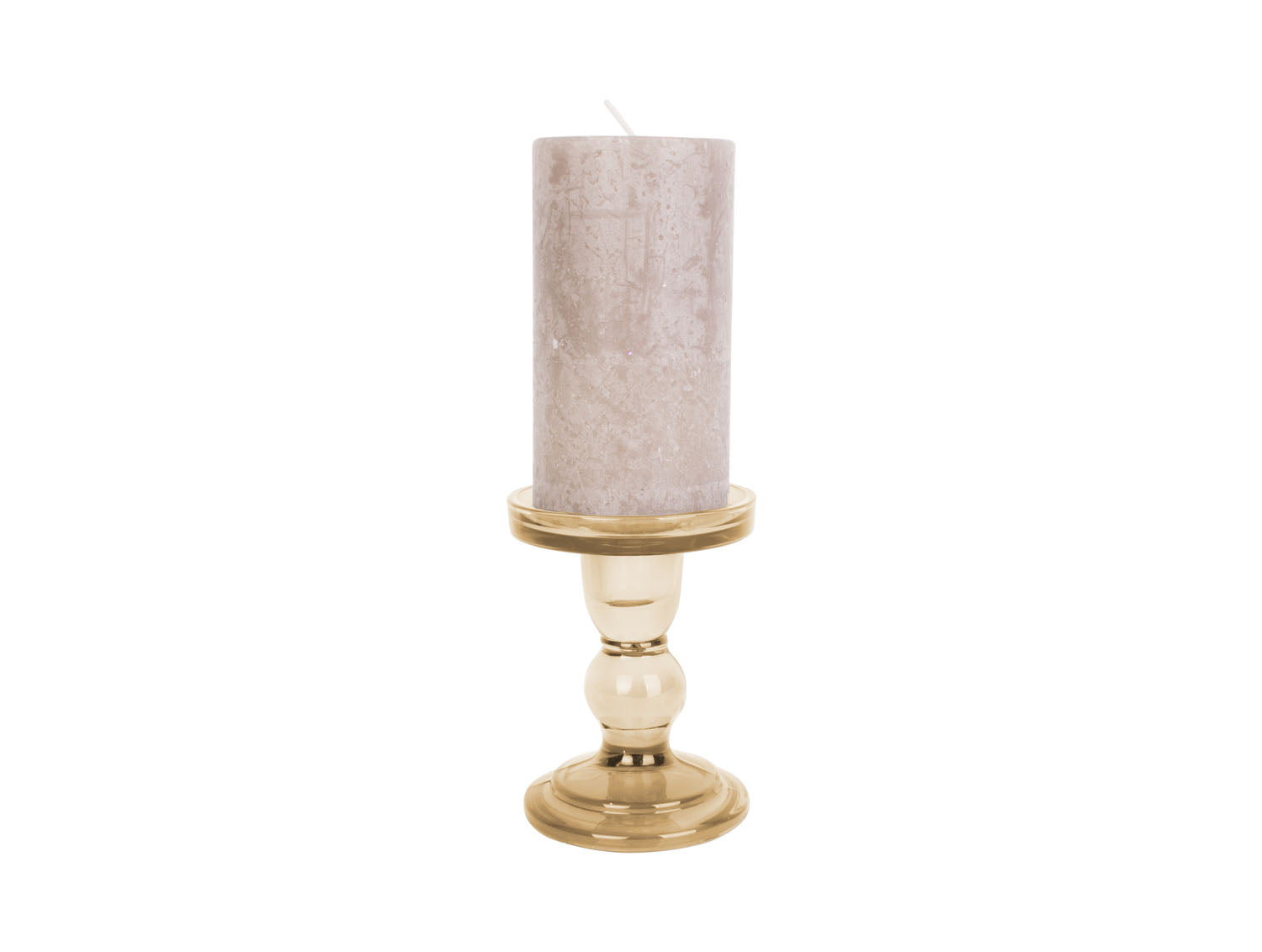 Glass Art Coloured Glass Candlestick Holder - ad&i