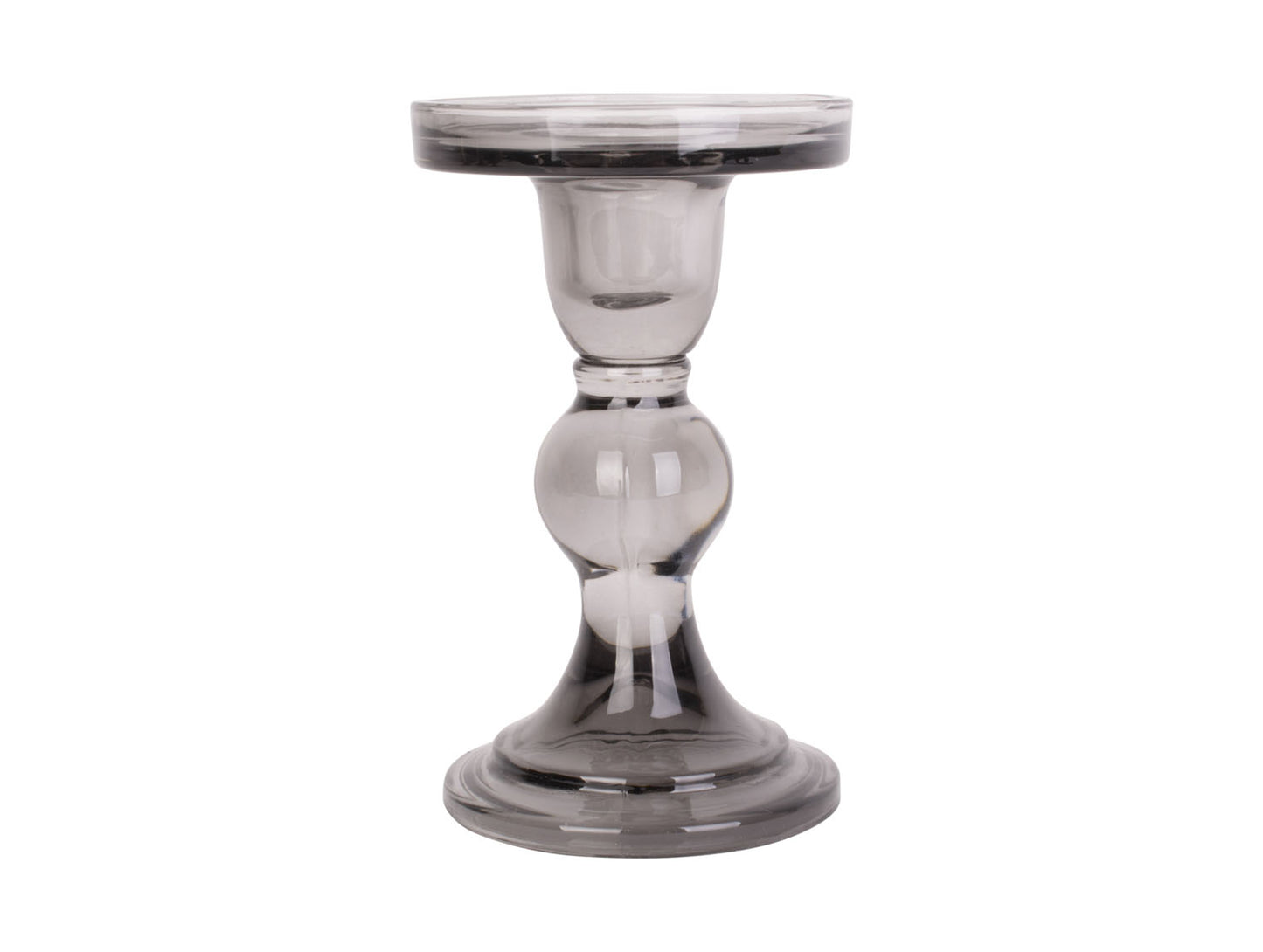 Glass Art Coloured Glass Candlestick Holder - ad&i