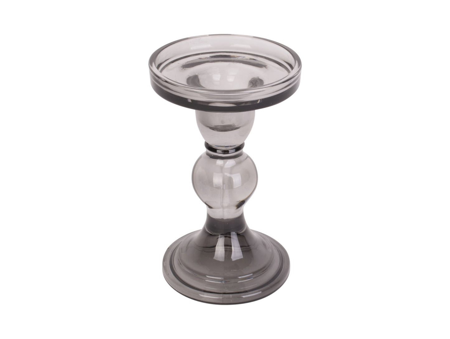 Glass Art Coloured Glass Candlestick Holder - ad&i