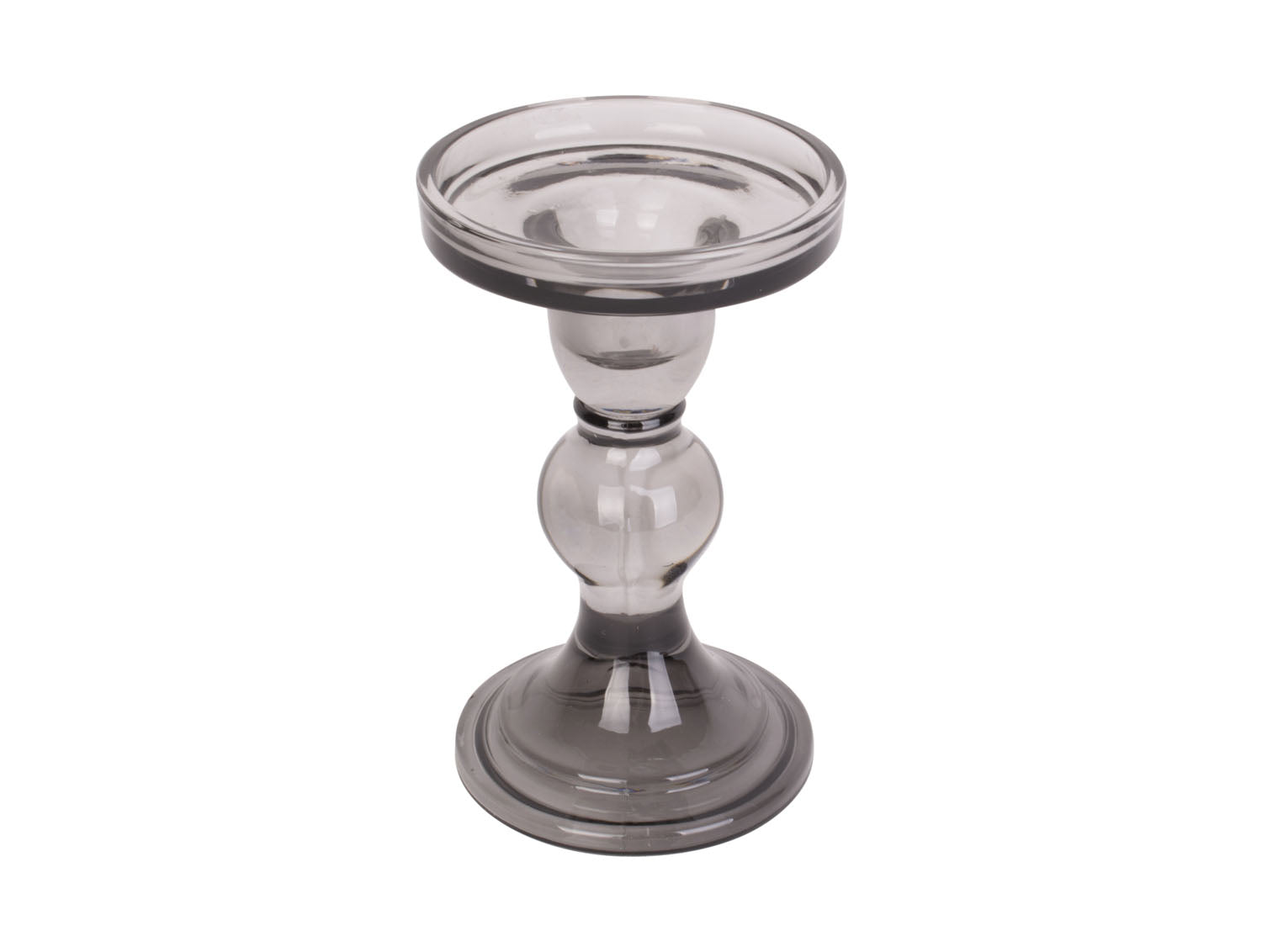 Glass Art Coloured Glass Candlestick Holder - ad&i