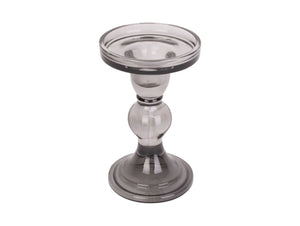 Glass Art Coloured Glass Candlestick Holder - ad&i