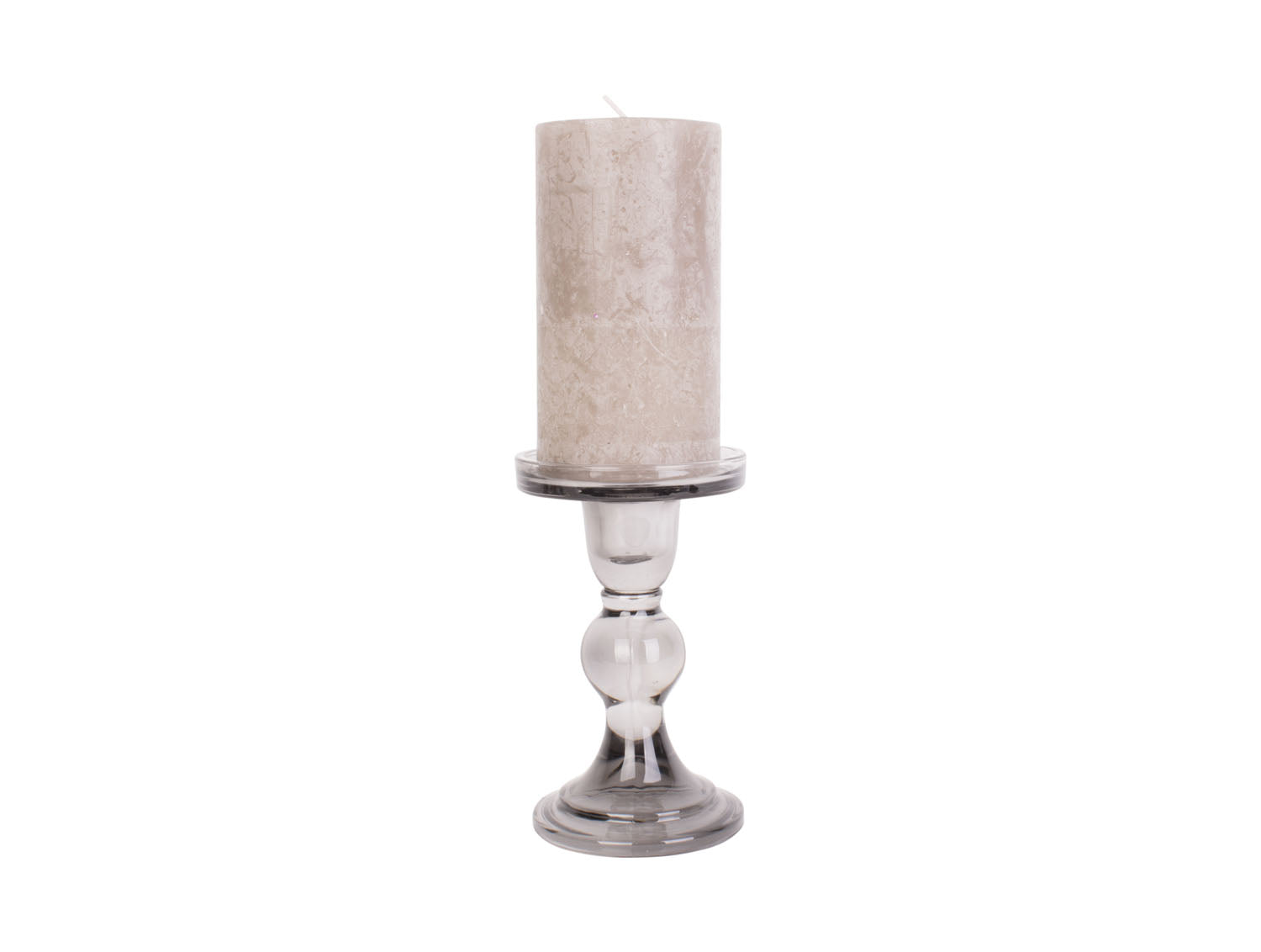 Glass Art Coloured Glass Candlestick Holder - ad&i
