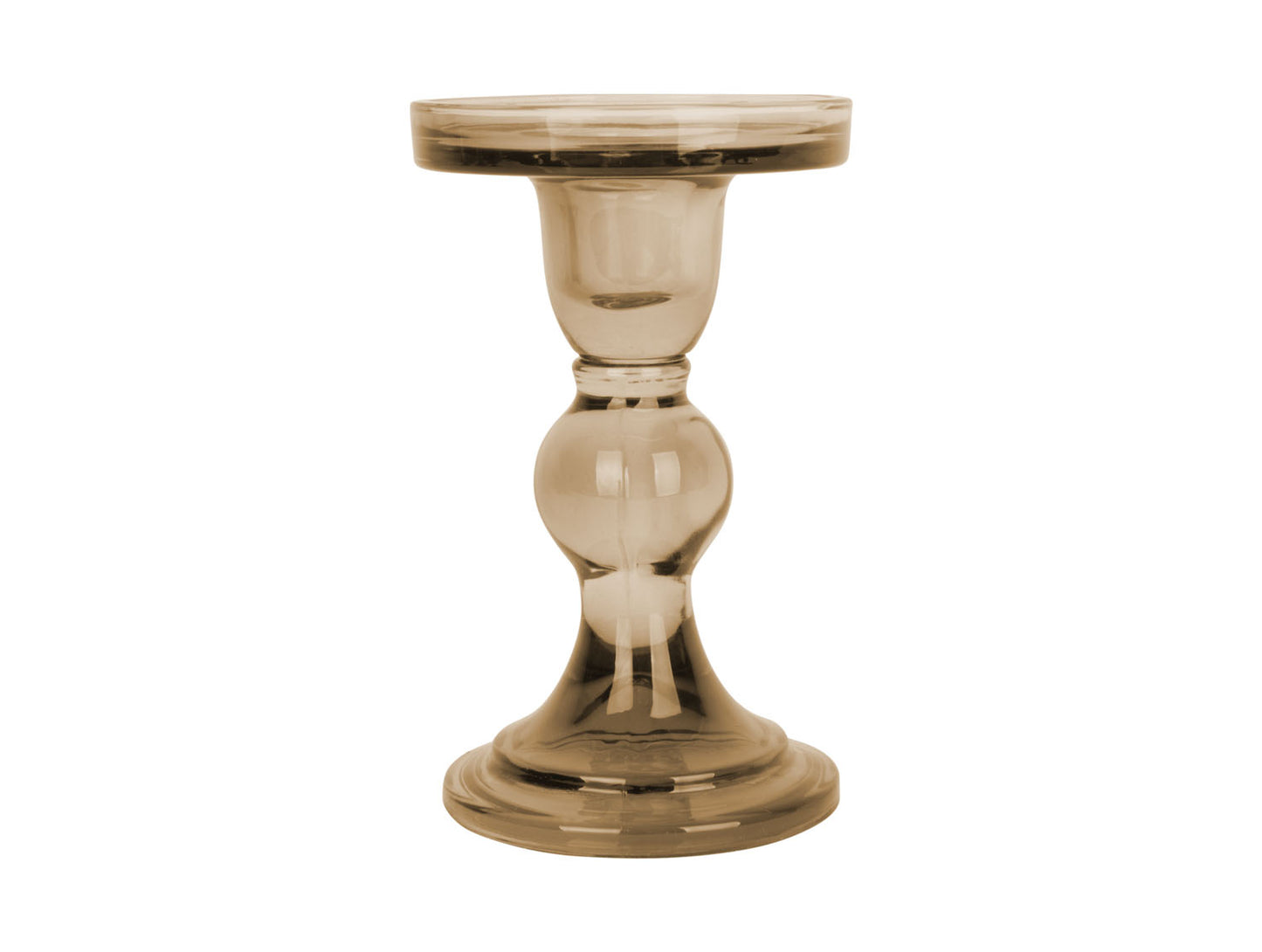 Glass Art Coloured Glass Candlestick Holder - ad&i