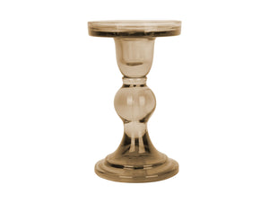 Glass Art Coloured Glass Candlestick Holder - ad&i