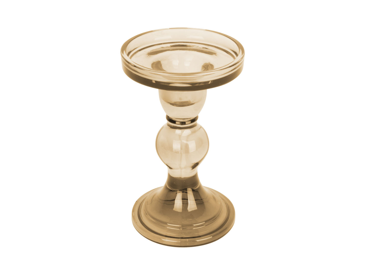 Glass Art Coloured Glass Candlestick Holder - ad&i