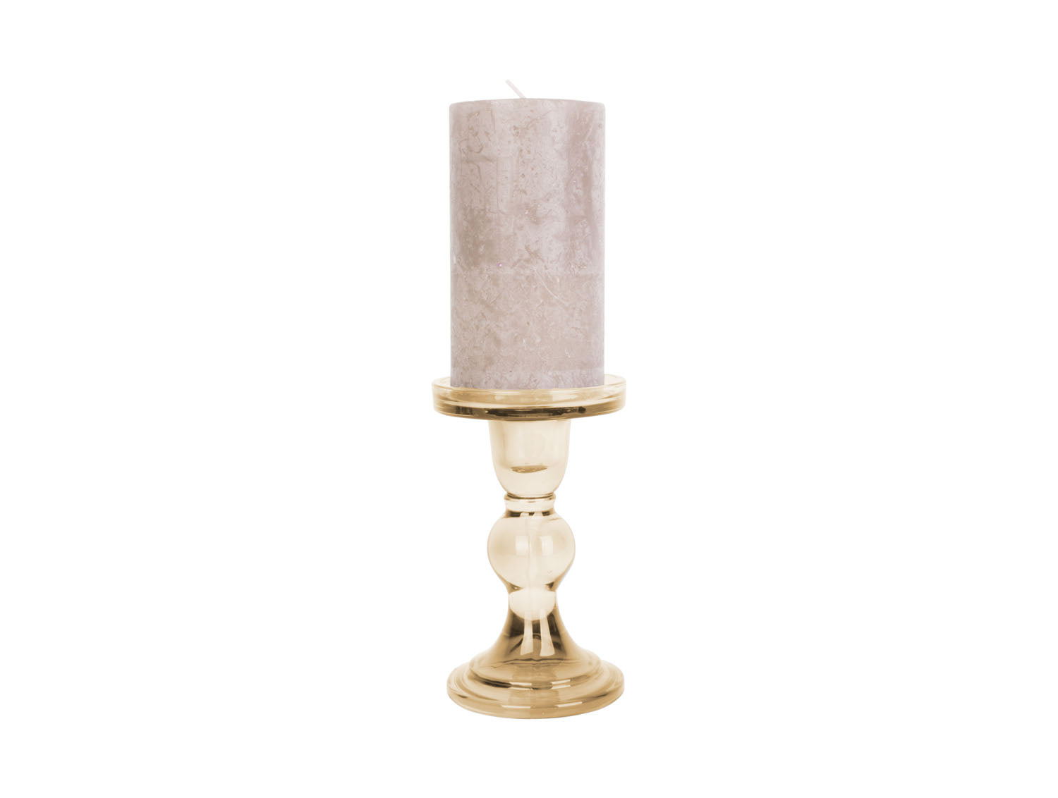 Glass Art Coloured Glass Candlestick Holder - ad&i