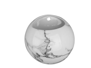 Marble Effect Globe Wall Ceramic Plant Pot - ad&i