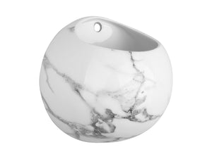 Marble Effect Globe Wall Ceramic Plant Pot - ad&i