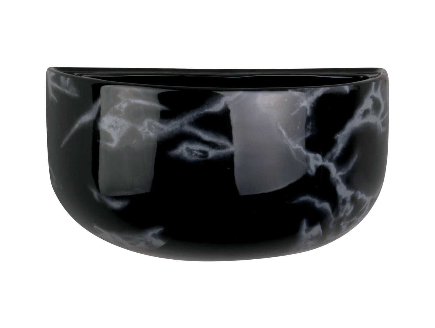 Marble Effect Oval Wall Ceramic Plant Pot - ad&i
