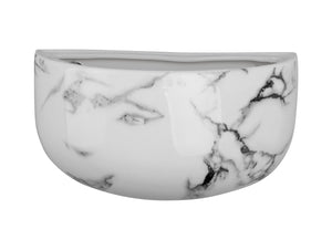 Marble Effect Oval Wall Ceramic Plant Pot - ad&i