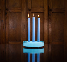 Load image into Gallery viewer, Sky Blue Metal Candle Platter Holder-ad&amp;i