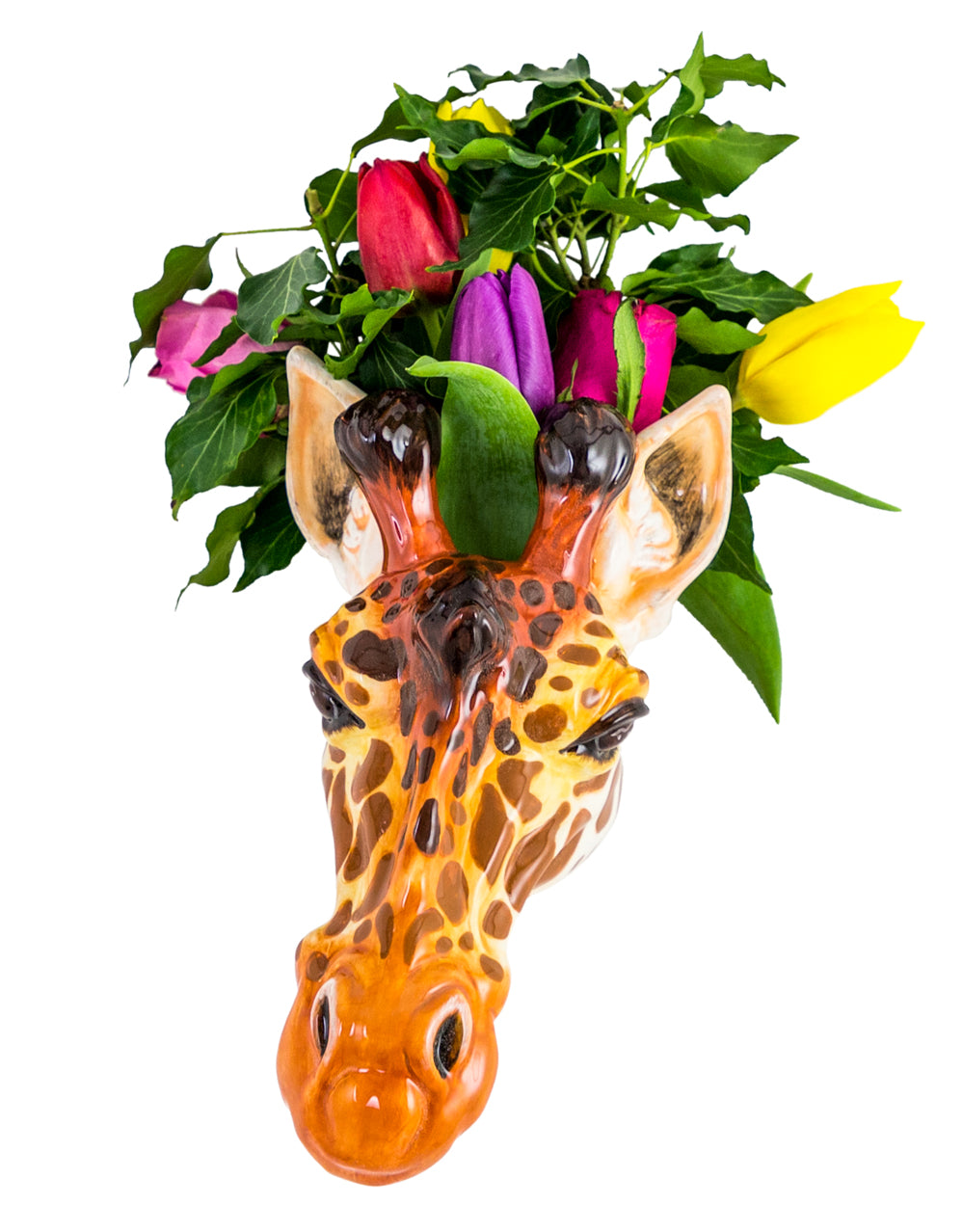 Ceramic Giraffe Head Wall Sconce Vase-ad&i