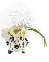 Load image into Gallery viewer, Ceramic Dalmatian Head Wall Sconce Vase-ad&amp;i